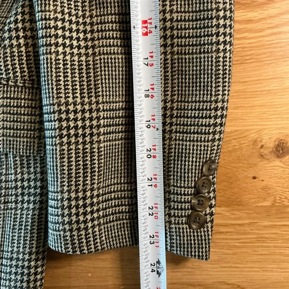 Polo University Club Ralph Lauren Wool Blazer 39R Brown Glen Plaid Sport Coat